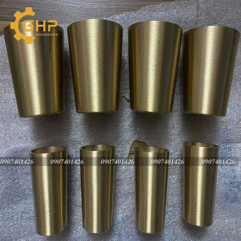 Ống côn màu đồng chụp chân bàn ghế 32x90-sắt